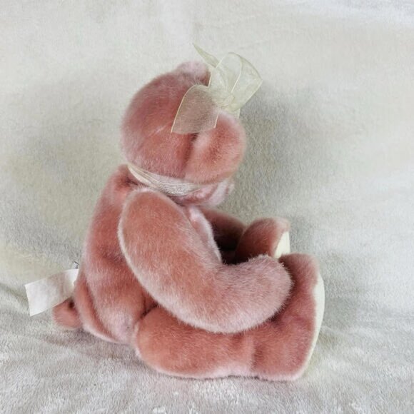 Gund 2002 Peoples Diamond Make Wish Mother Bear Pink Stuffed Plush Teddy Vintage - Picture 10 of 13